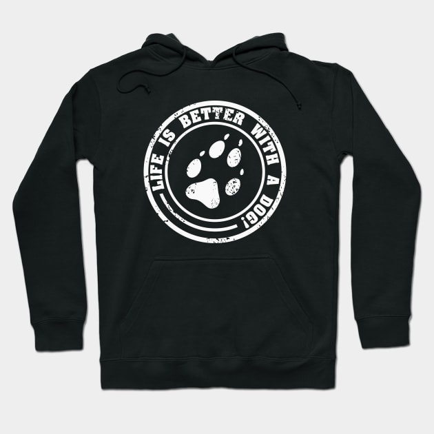 Life is Better With a Dog, Dog Mom Love: Unleash the Paw-some Bond Hoodie by AMRIART